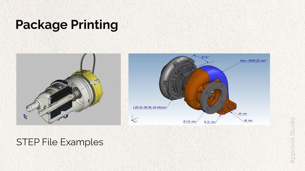 Examples of a STEP file in package printing