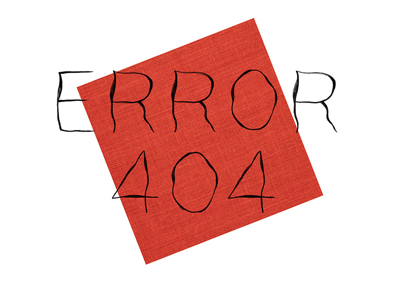 Error 404 sketch drawing