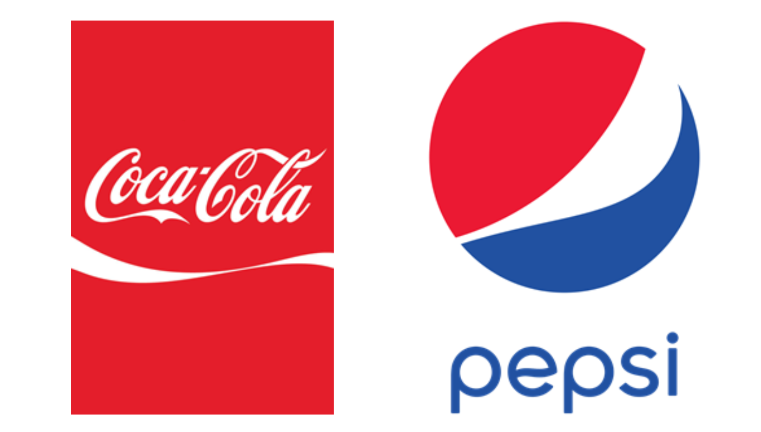 Coca-Cola and Pepsi logos nowadays