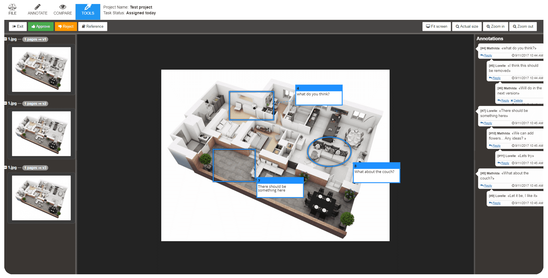 Approval Studio is a great tool for design project management. With a very powerful review tool, it is a brilliant solution for mockup and artwork proofing.