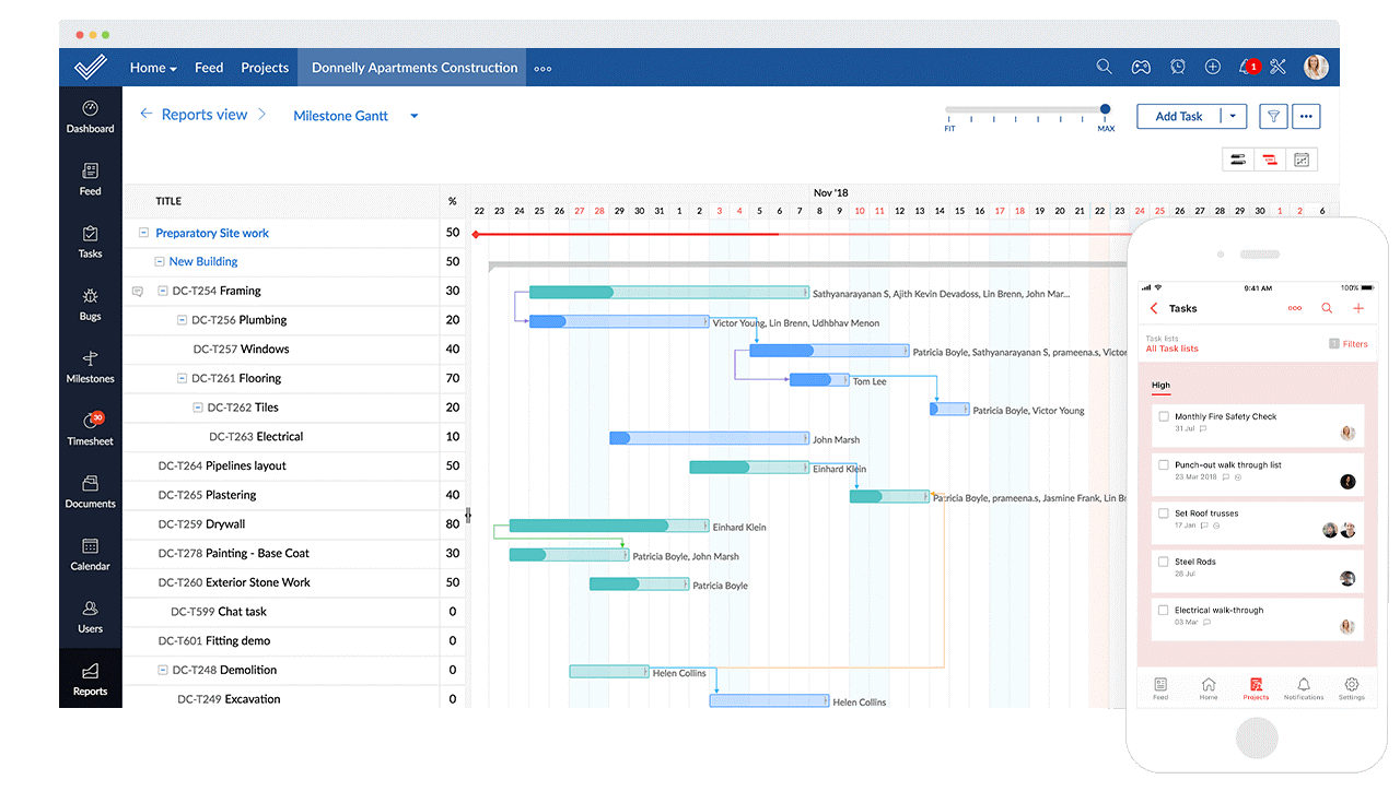 Team Gantt screenshot