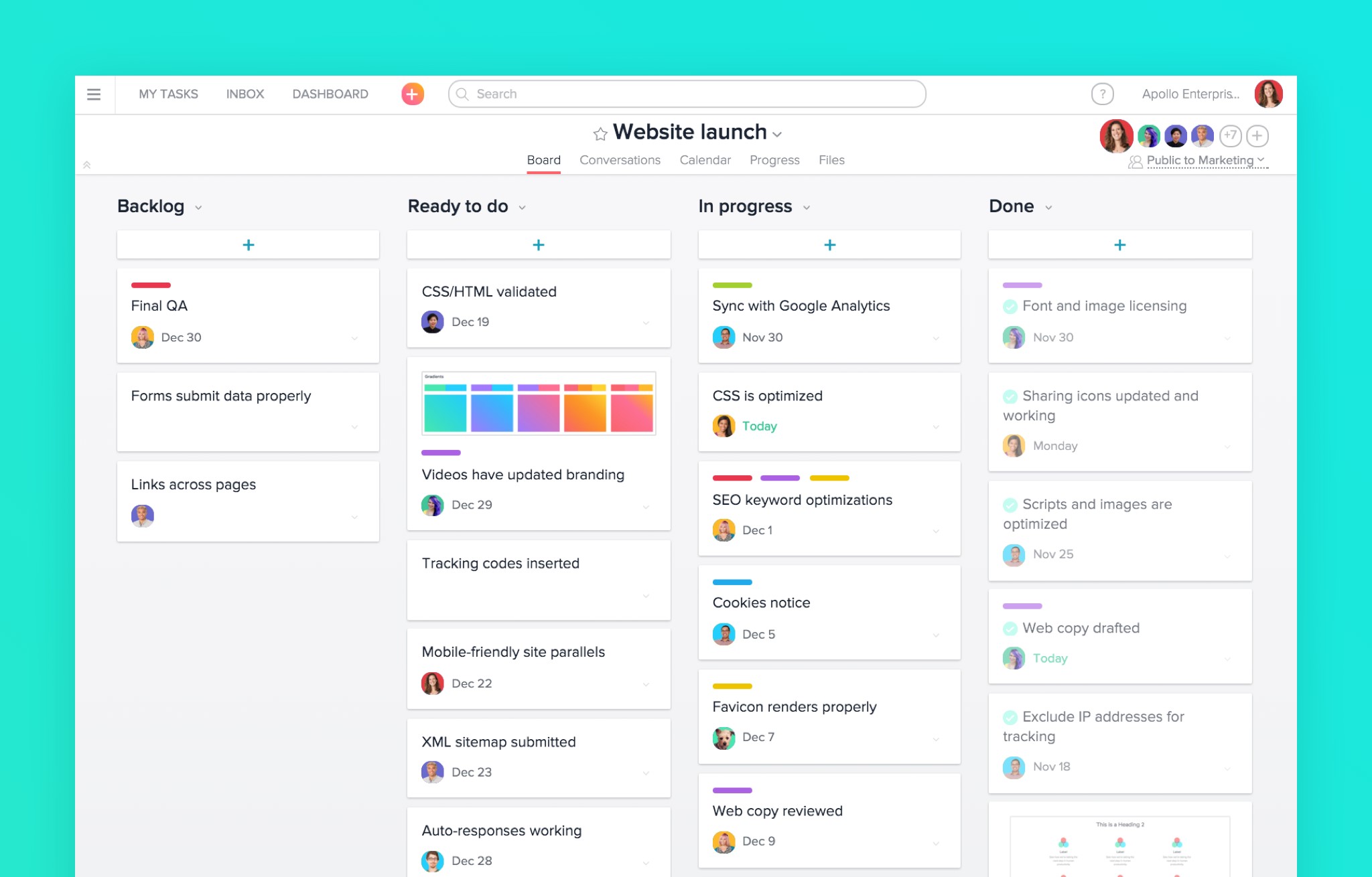 Asana interface