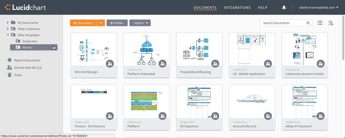 Lucidchart interface