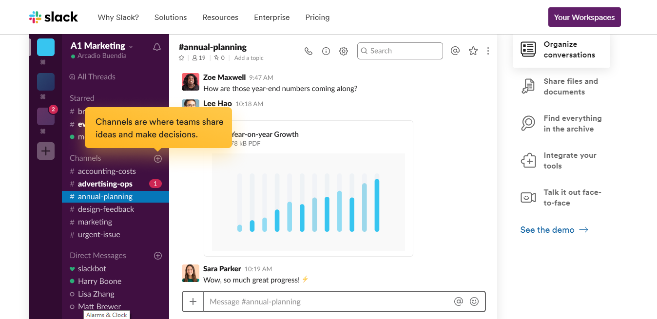 Slack interface screenshot