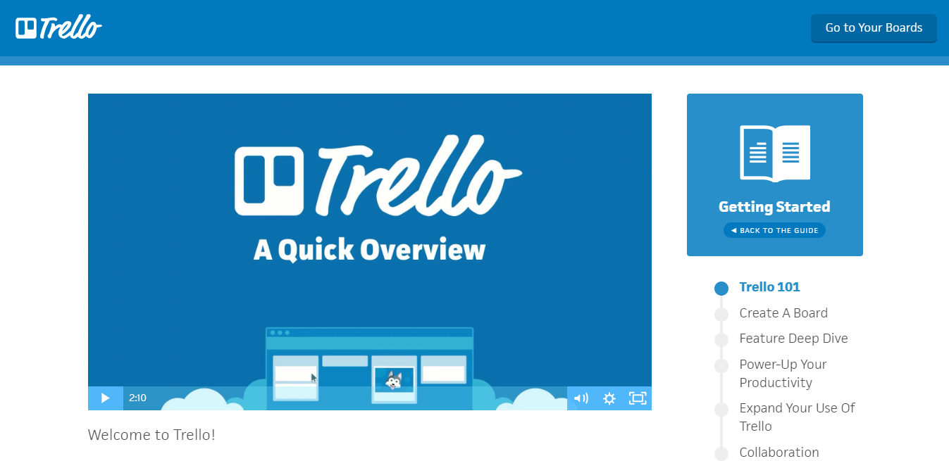 Trello homepage