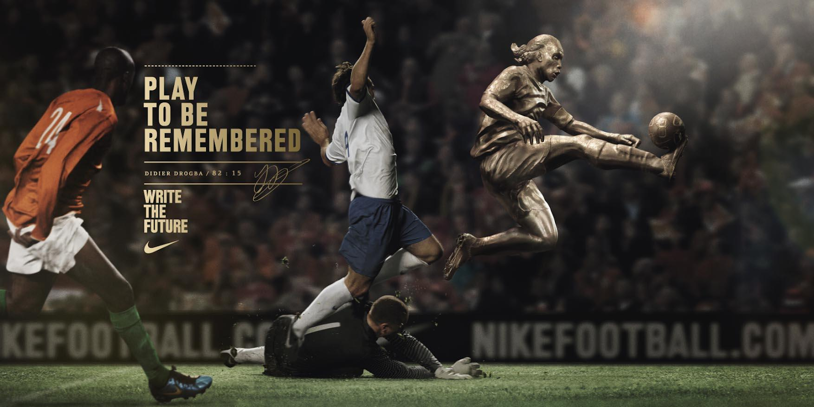 "Play to be remembered" football ad