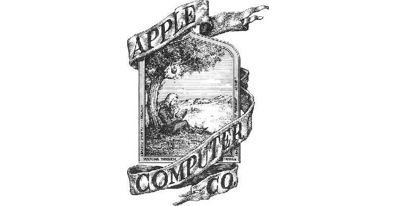 The first Apple logo created by Ronald Wayne.