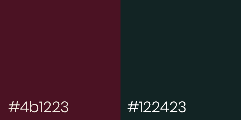 Burgundy Red and Dark Swamp color examples