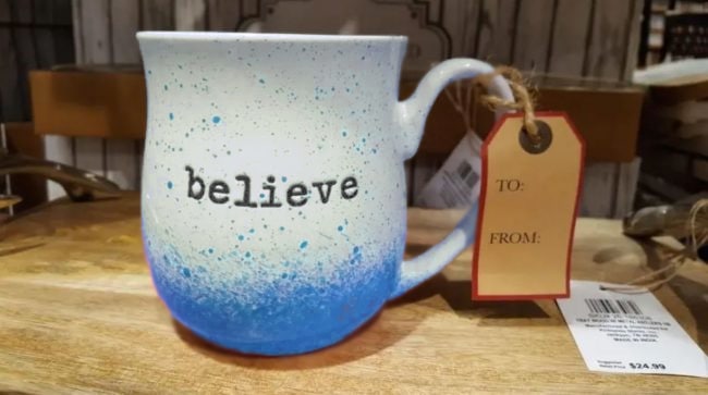 The same cup painted in blue