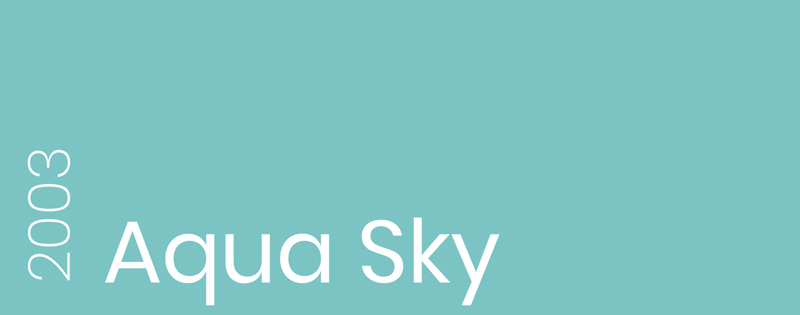 Color of the Year 2003 - Aqua Sky Color Palette