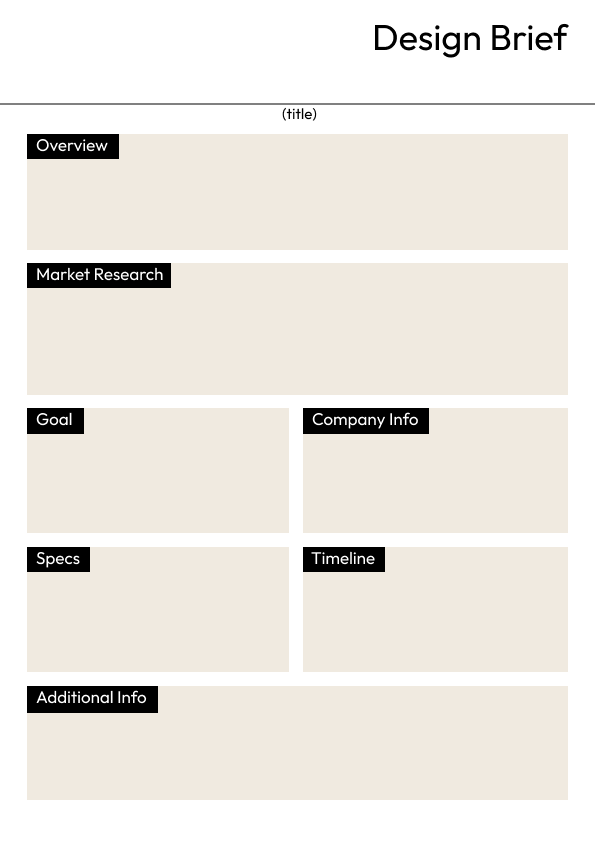 creative brief example and sample