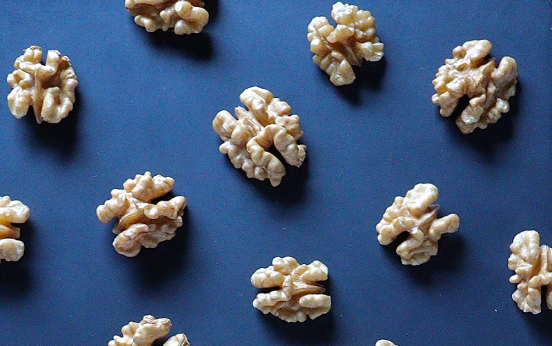 Pieces of walnut, each shaped like human brain