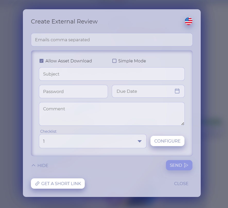 External Review menu