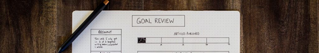 Goal Review page in a journal
