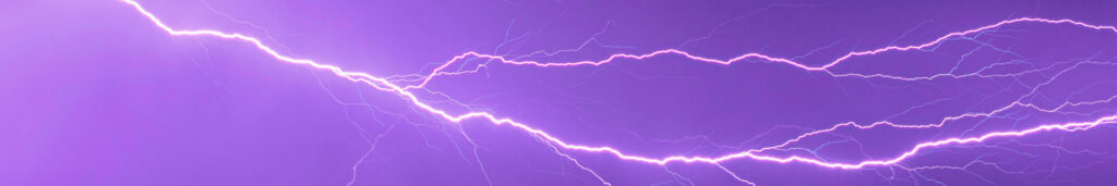 Purple sky and lightning