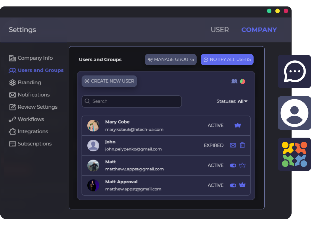The best user management for your creative team approval studio