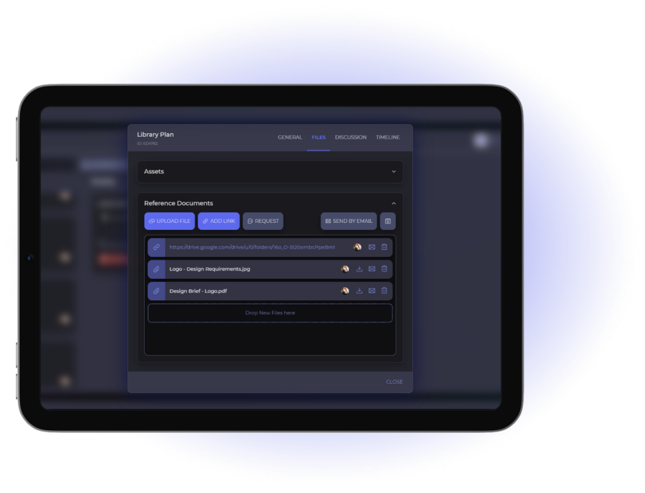 Upload reference files in a variety of formats