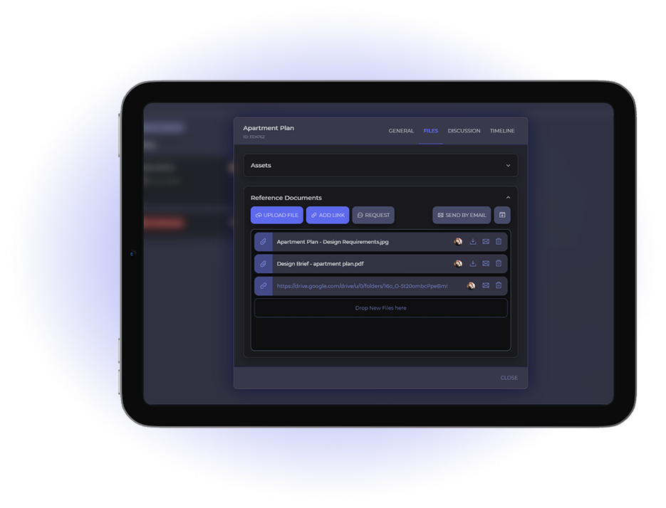 Upload reference files in a variety of formats