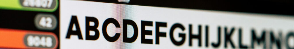 the choice of the fonts matters