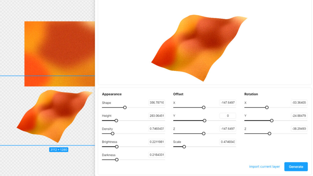 3D Wave plugin illustration