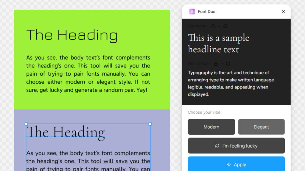 Font Duo plugin illustration