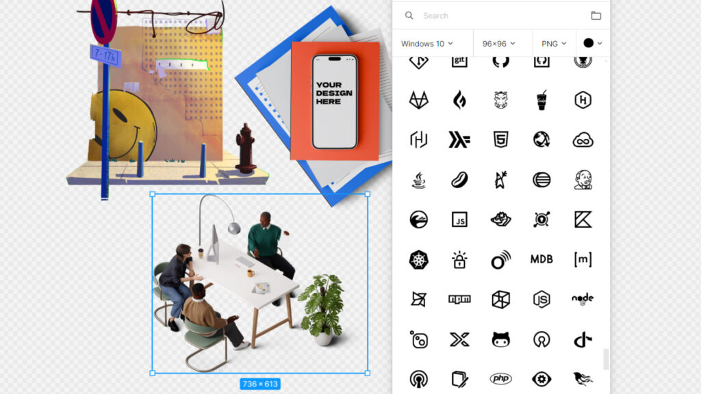 Icons8 plugin illustration