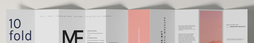 a divider for text that imitates an unfolded brochure