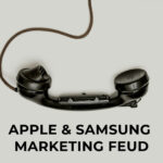header for the article apple& samsung marketing