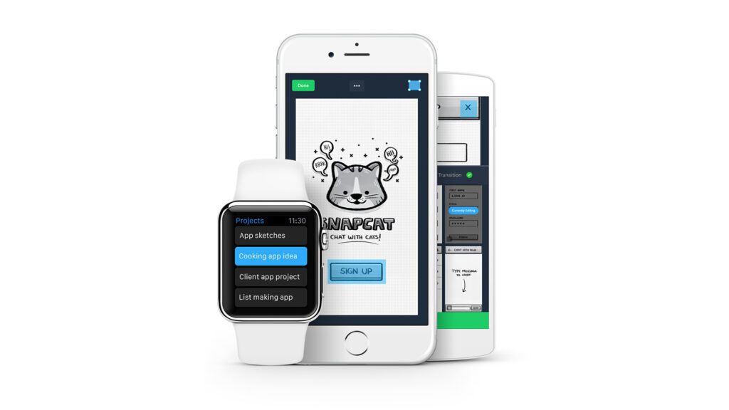 Illustration of mobile interface marvel