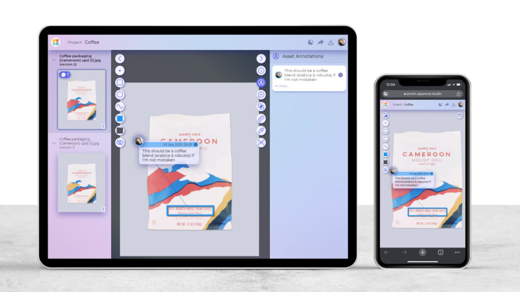Illustration of mobile interface approval studio