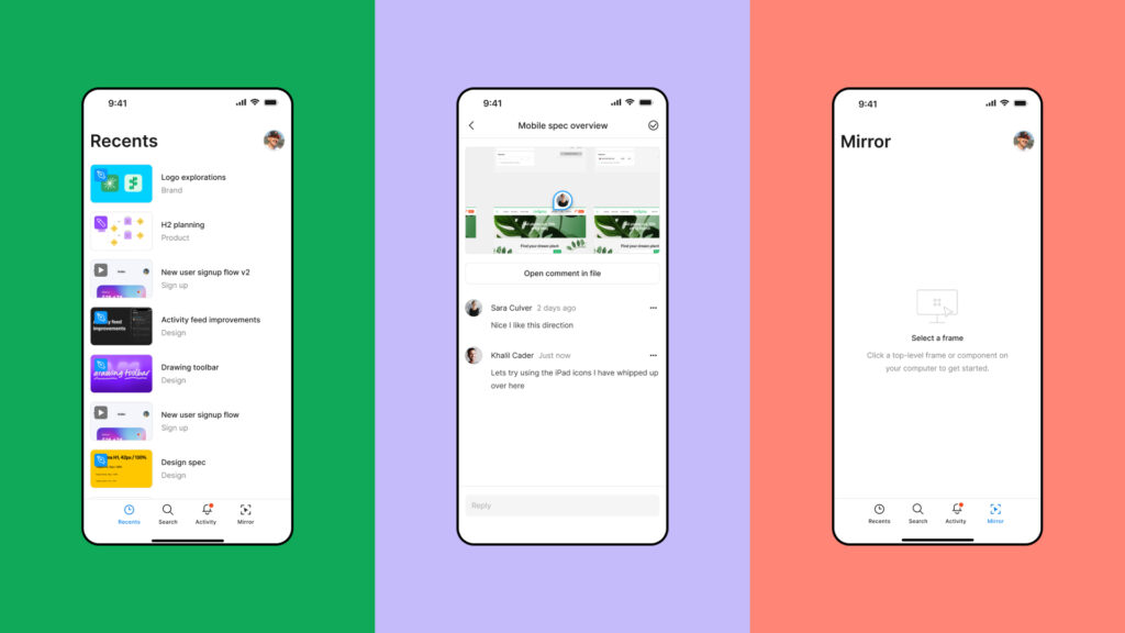 Illustration of mobile interface figma
