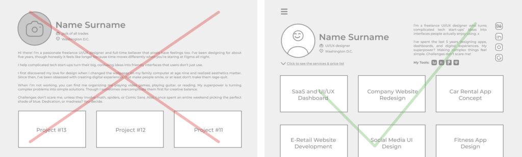 what to include in a design portfolio