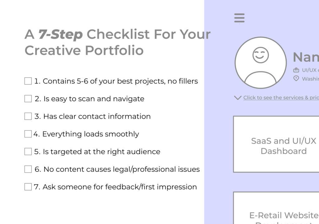 A design portfolio checklist