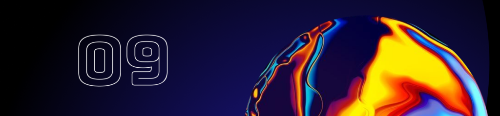 Planet, der den Acidcore-Design-Trend repräsentiert.