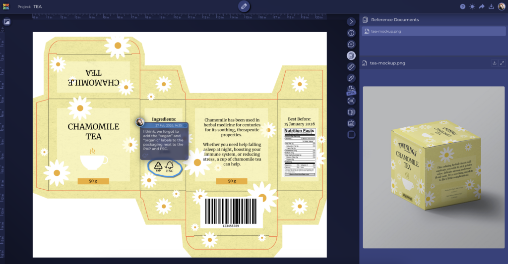 Interface showing enhanced Reference Documents feature with improved document management and access.