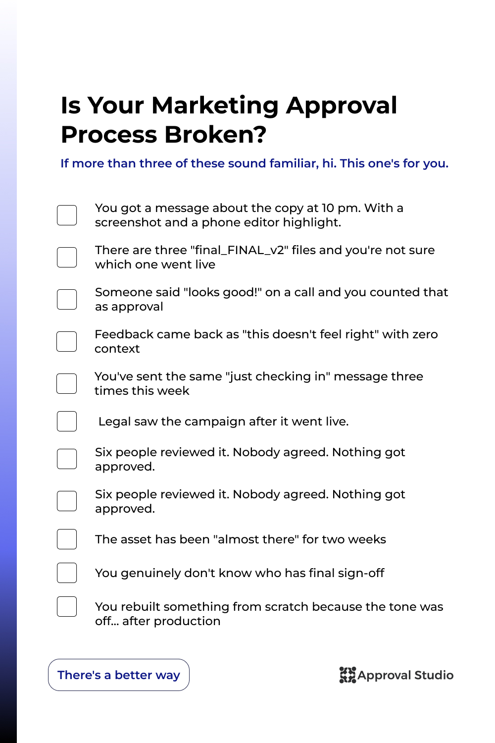 how to know that your marketing approval process is broken