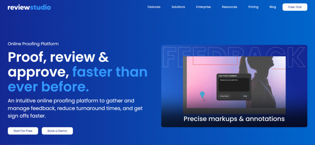 ReviewStudio landing