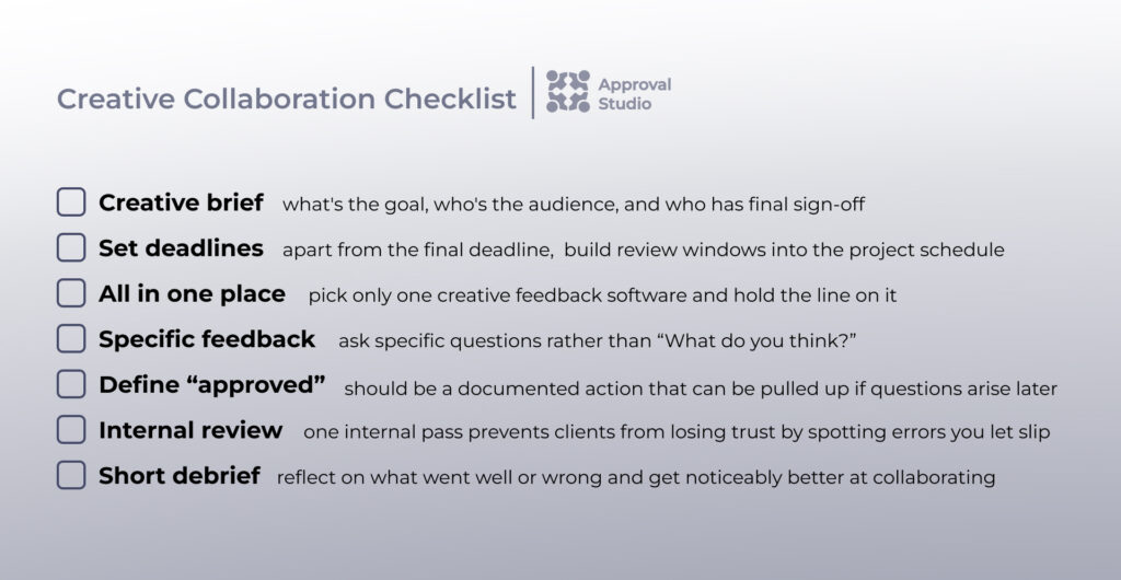 creative collaboration checklist