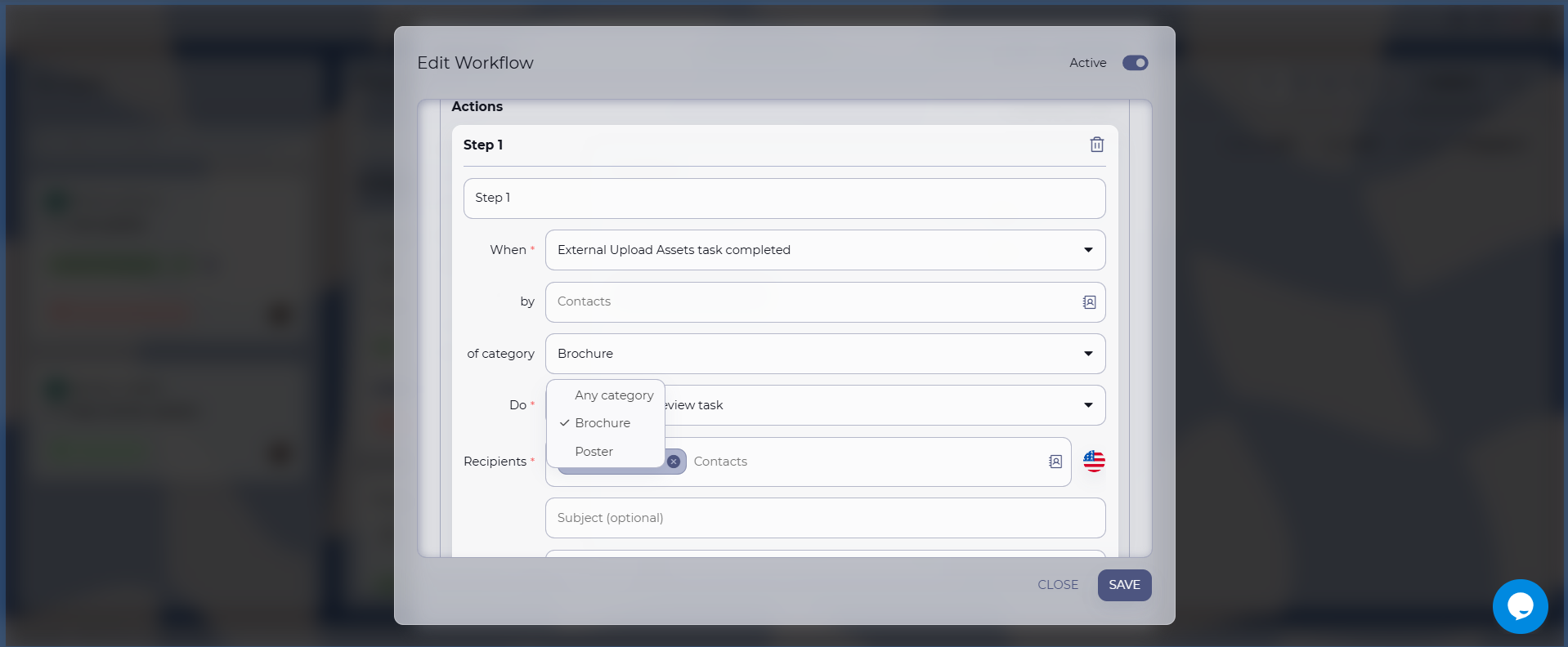categorize your file's routing from upload to final approval