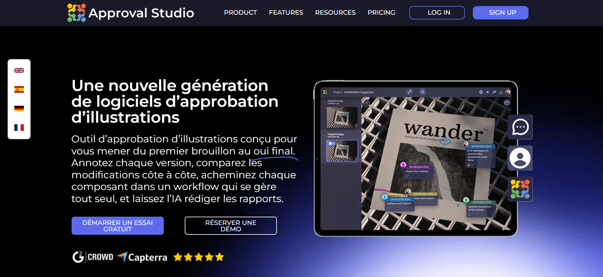Approval Studio landing page