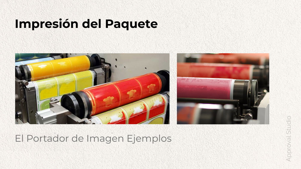 Ejemplo de portador de imágenes para la impresión de paquetes