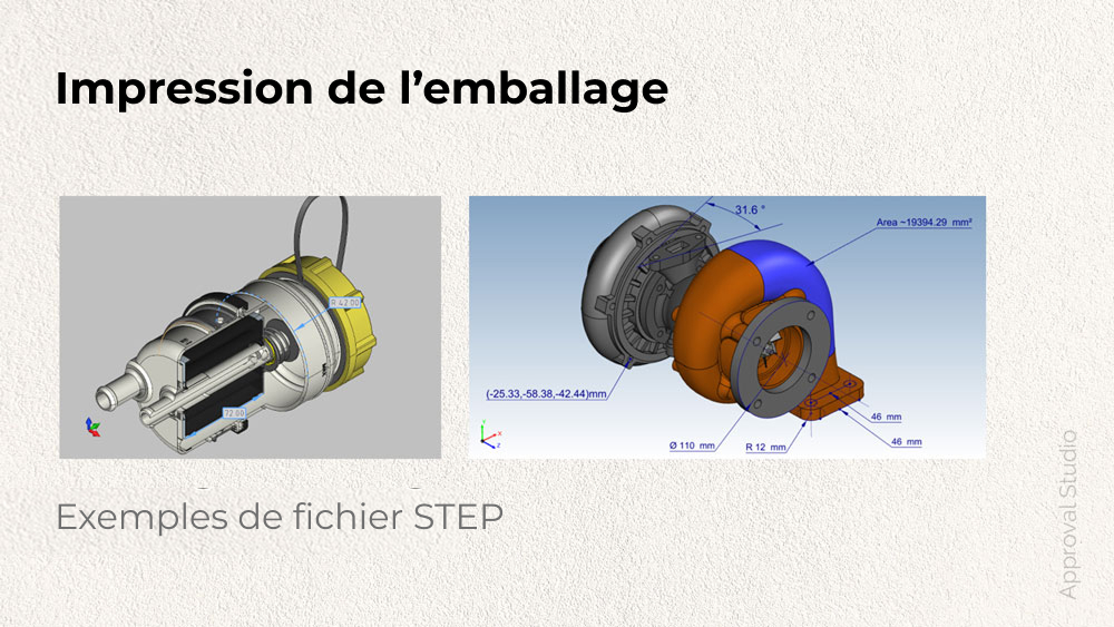 Exemples d’un fichier STEP dans l’impression d’emballages