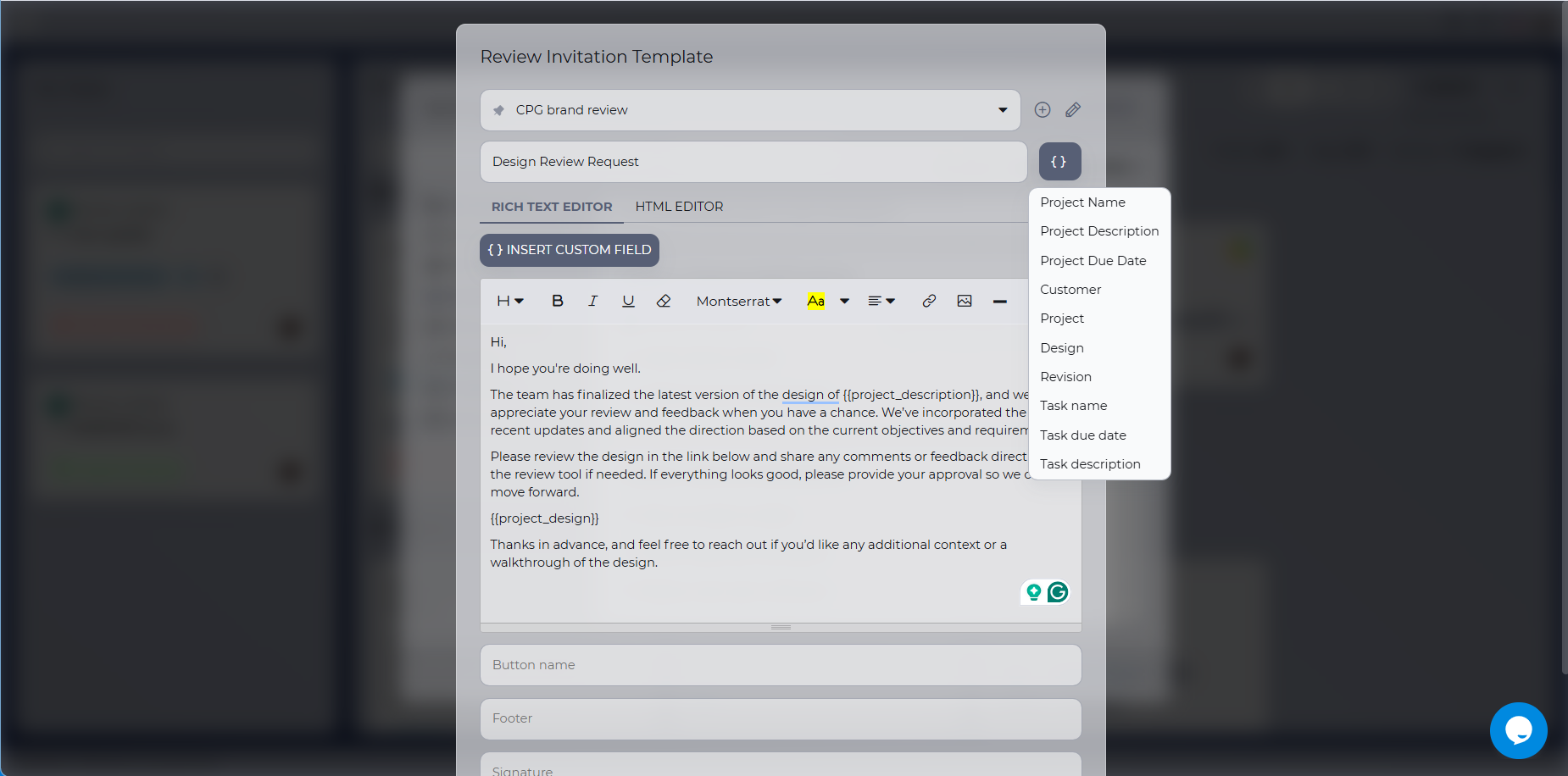 custom tags in email subject