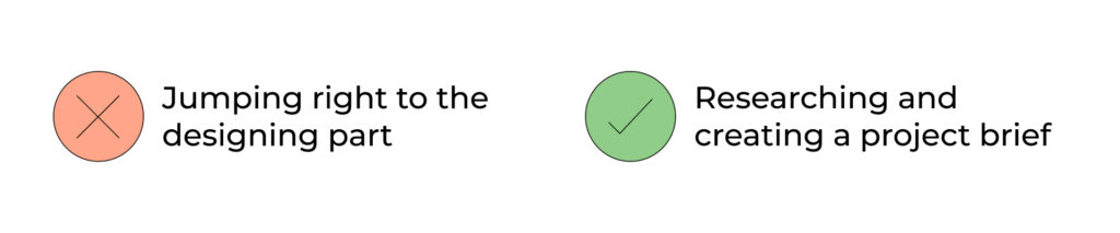 A good web design workflow starts with a project brief
