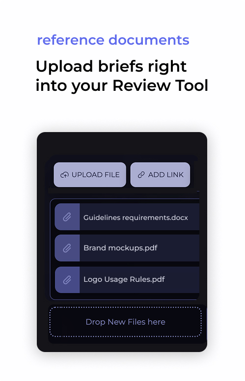 Reference documents: upload briefs right into your Review Tool