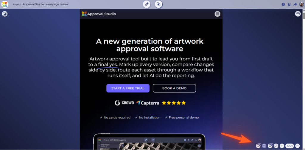 switch ports inside the review tool