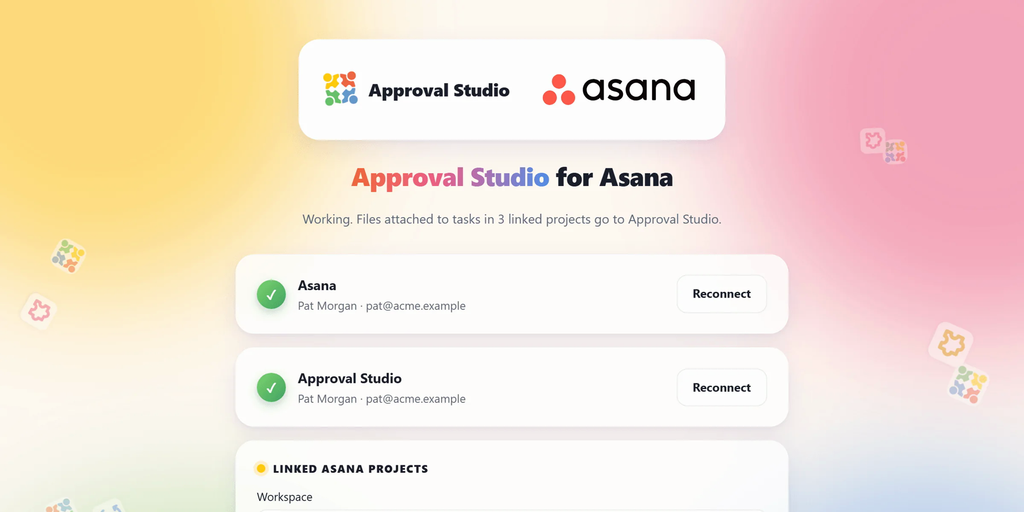 Approval Studio and Asana integration