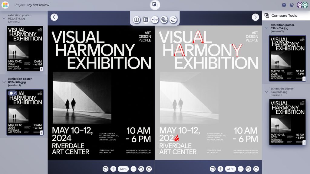 Compare design versions in 4 different ways