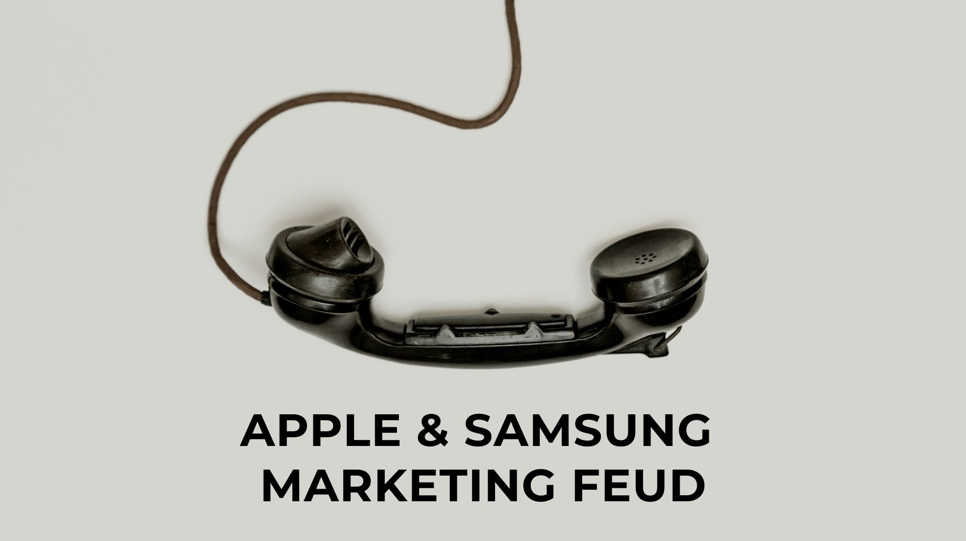 header for the article apple& samsung marketing